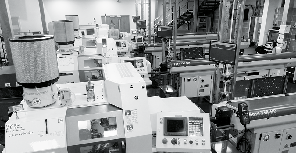 view from above of our CNC machines